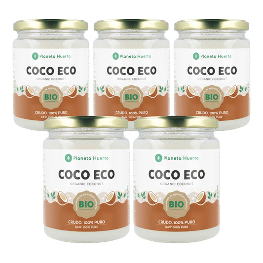 Pack of 5 ECO coconut oils Planeta Huerto 430 ml