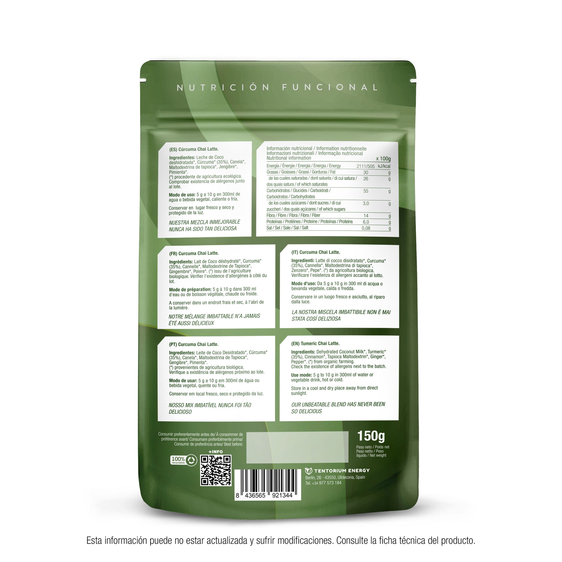 Energy Feelings Chai Latte Turmeric 150 g