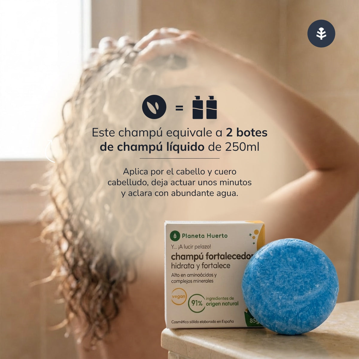 Solid Strengthening Shampoo with Amino Acids Planeta Huerto 85 g