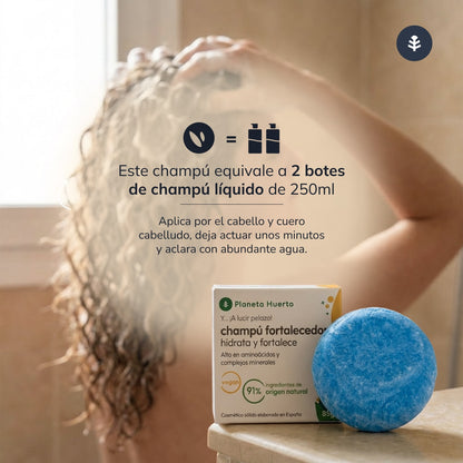 Solid Strengthening Shampoo with Amino Acids Planeta Huerto 85 g
