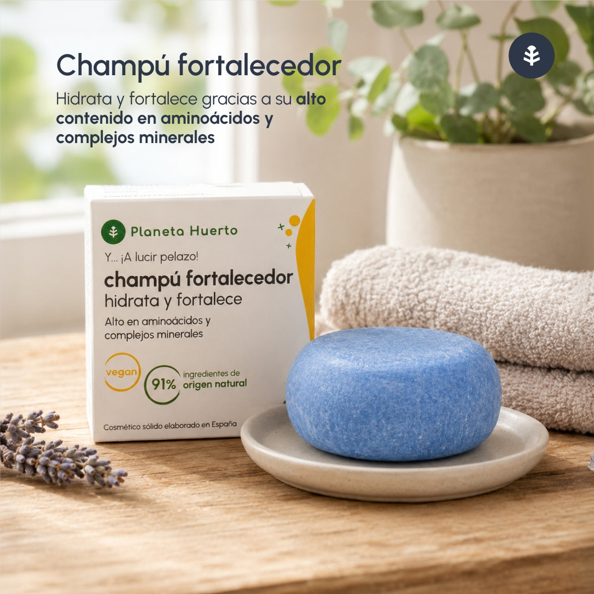 Solid Strengthening Shampoo with Amino Acids Planeta Huerto 85 g