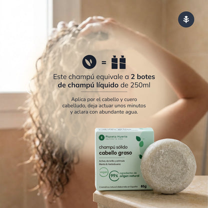 Planeta Huerto Mint Anti-grease solid shampoo 85 g