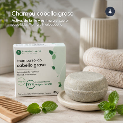 Planeta Huerto Mint Anti-grease solid shampoo 85 g
