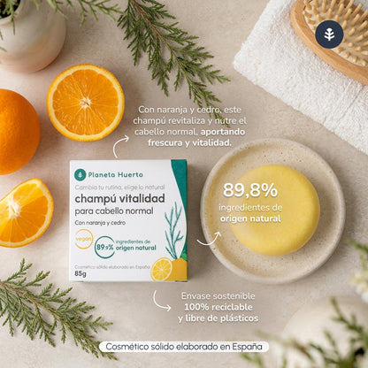 Planeta Huerto Orange and Cedar Shampoo for normal hair 85 g