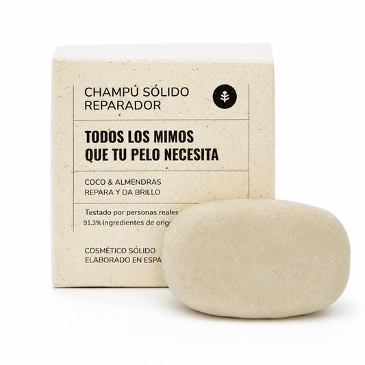 Planeta Huerto coconut and almond repairing solid shampoo 85 g