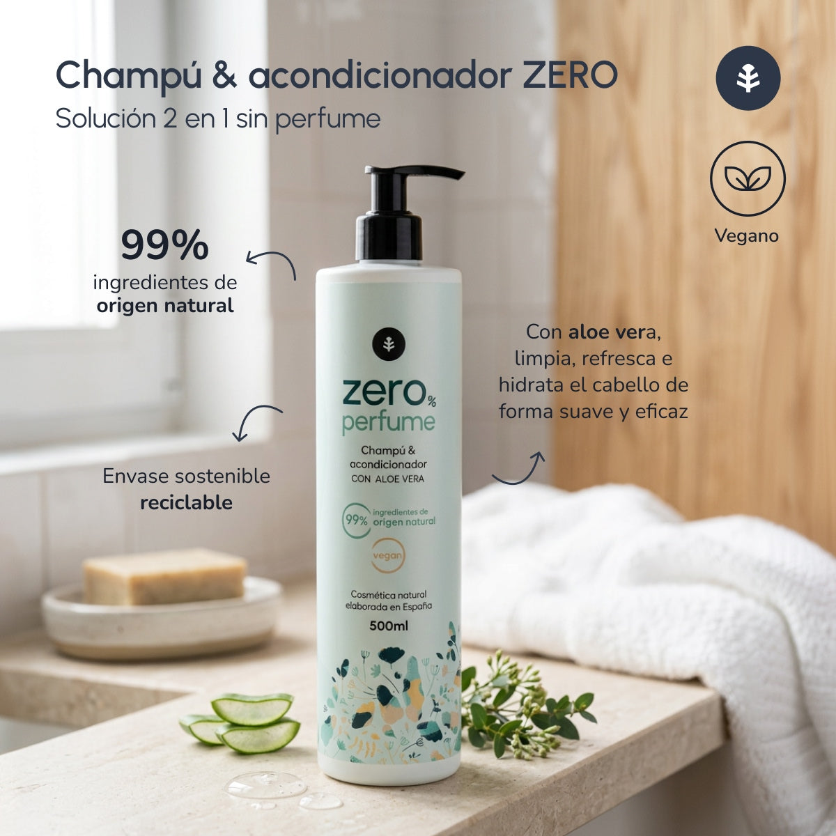 Shampoo and Conditioner for normal hair Planeta Huerto 500 ml