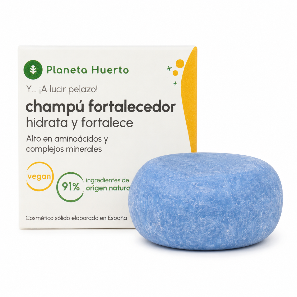 Solid Strengthening Shampoo with Amino Acids Planeta Huerto 85 g