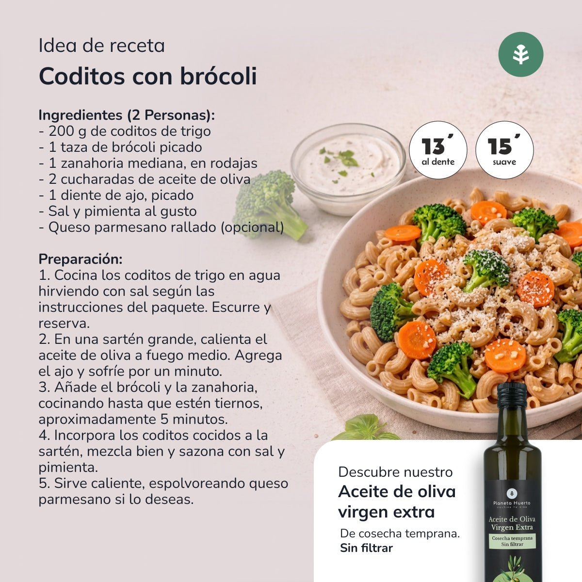 Wheat coditos ECO Planeta Huerto 500gr