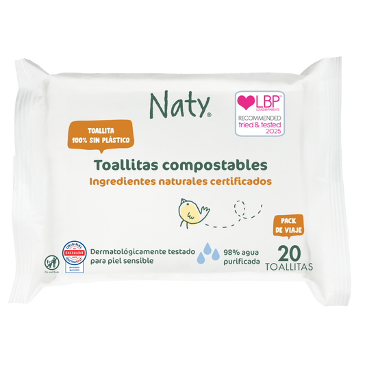 Naty travel-size wipes, 20 pcs