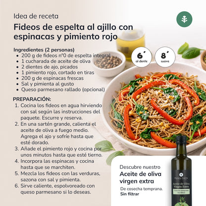 Organic wholemeal spelt noodles No. 0 ECO Planeta Huerto 5 kg