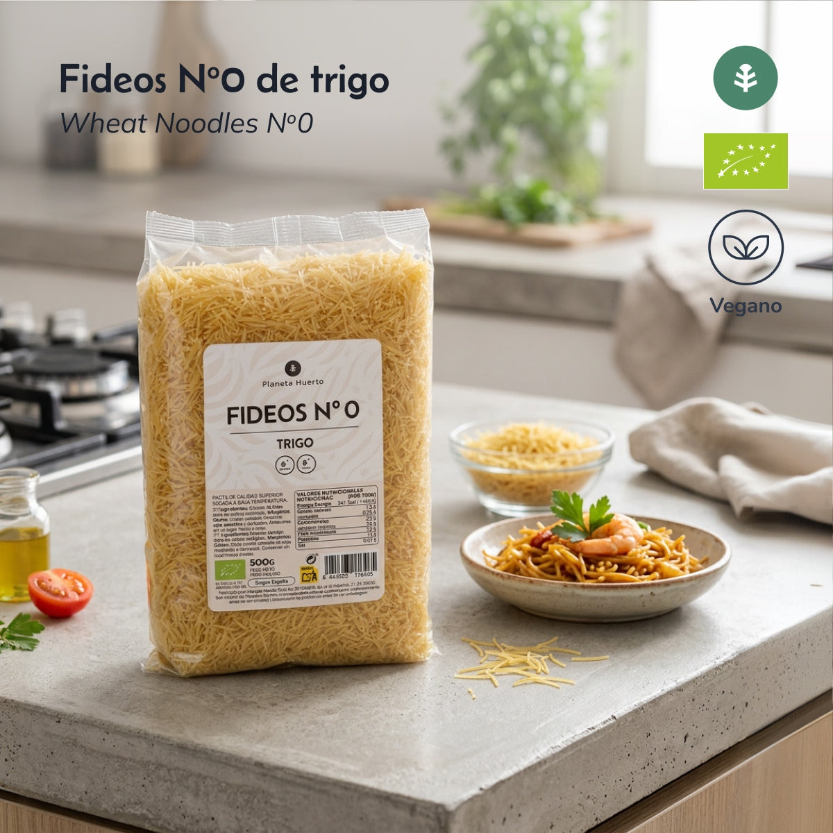 Organic wheat noodles No. 0 Planeta Huerto 5 kg