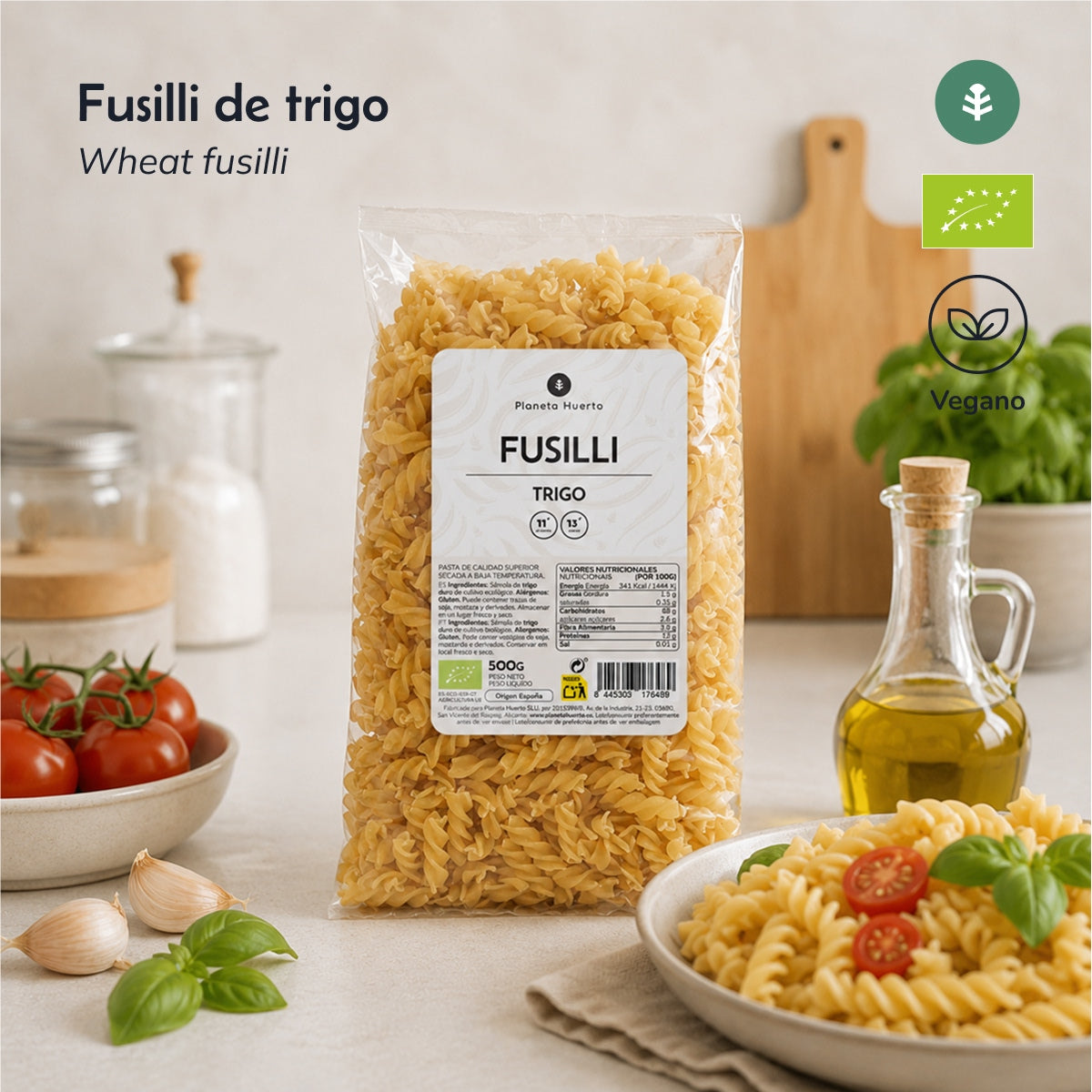 Fussilli of wheat ECO Planeta Huerto 500gr