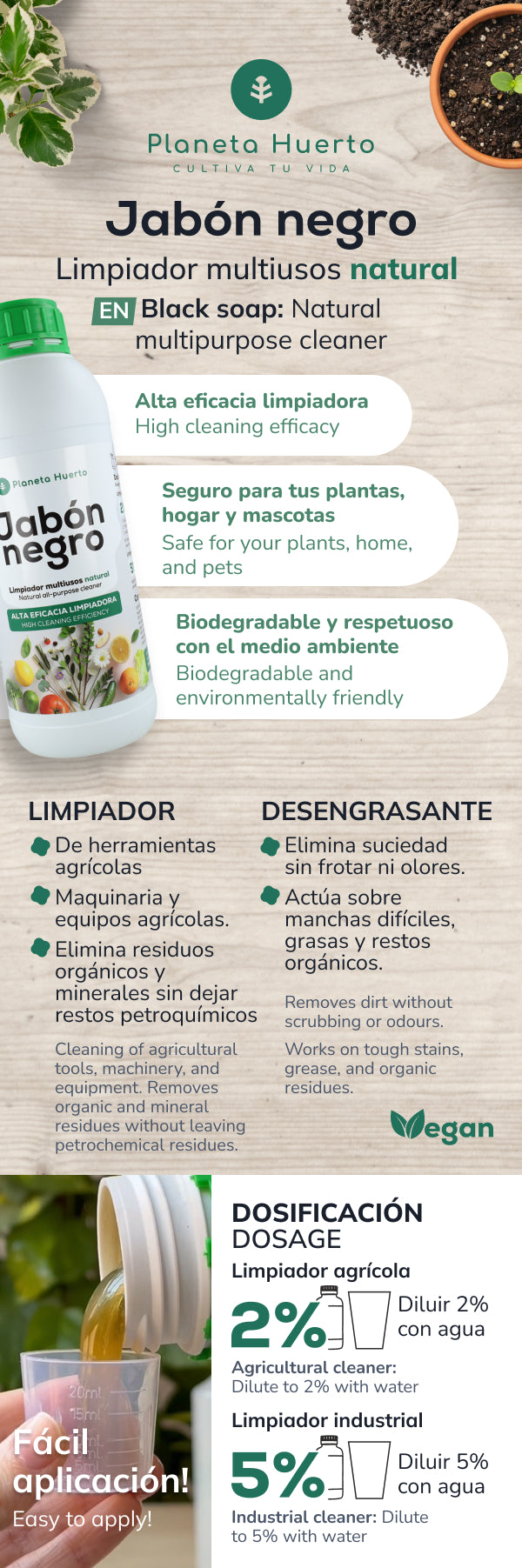 Planeta Huerto Black Potassium Soap 5 L