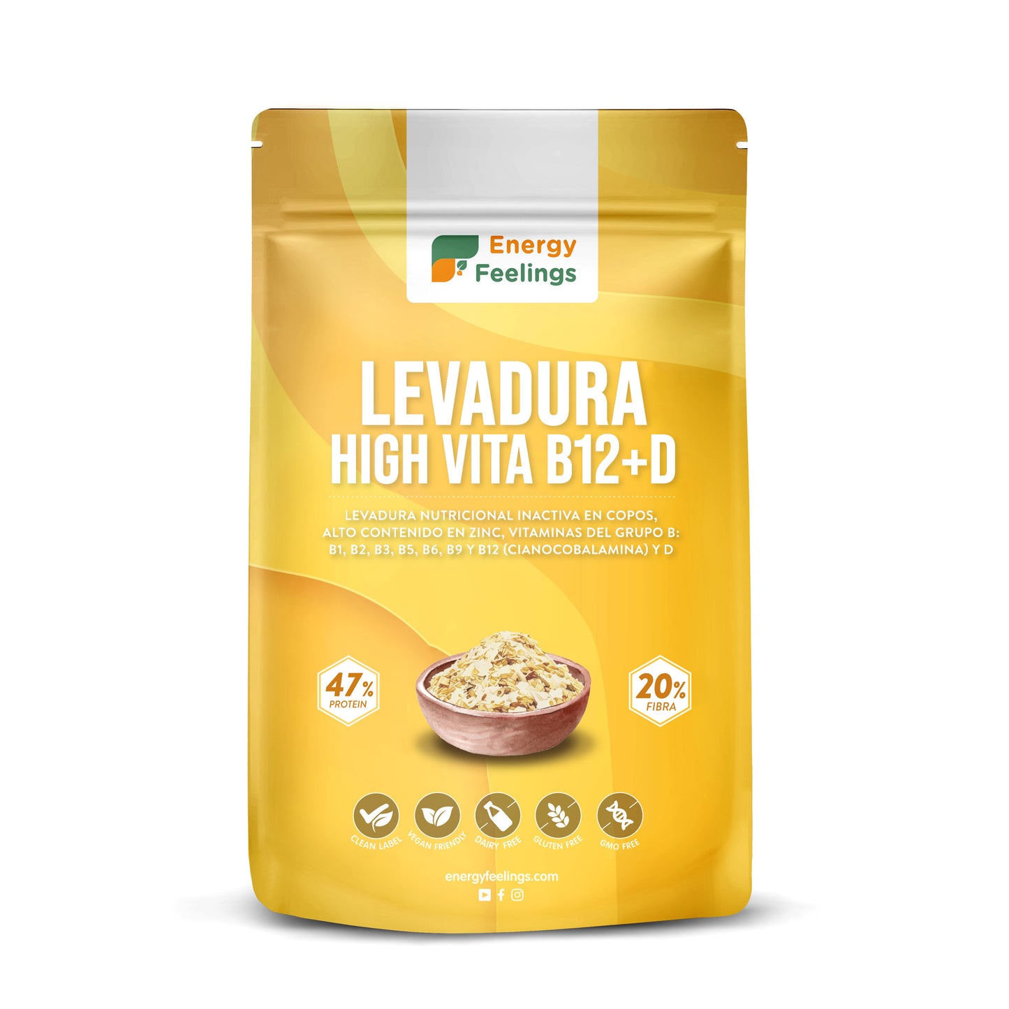 Pack of 2 High Vitamin D Nutritional Yeast Energy Feelings 1 kg