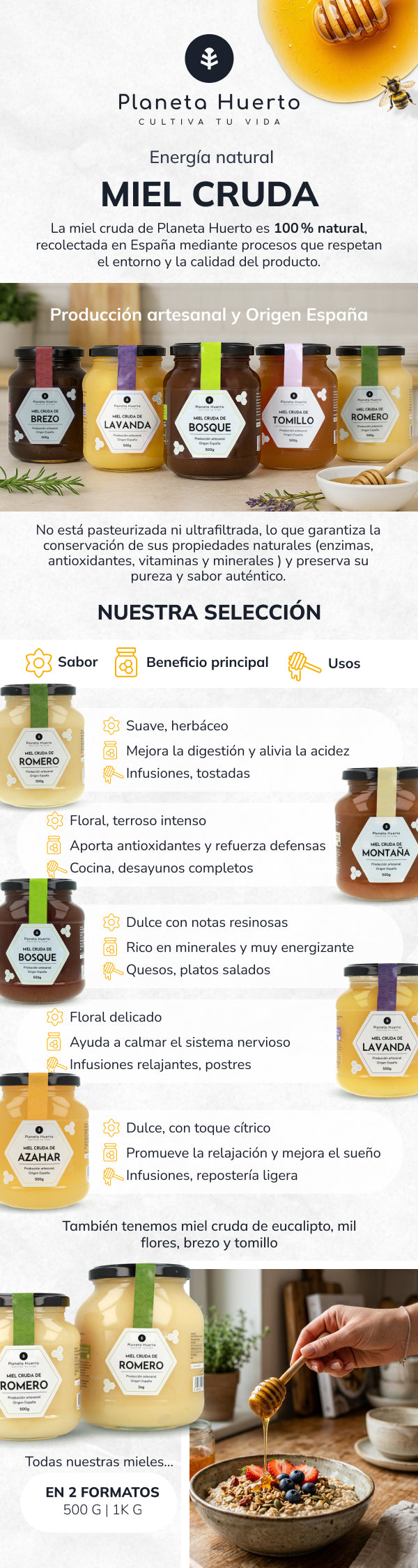 Planeta Huerto Raw Forest Honey 1 Kg