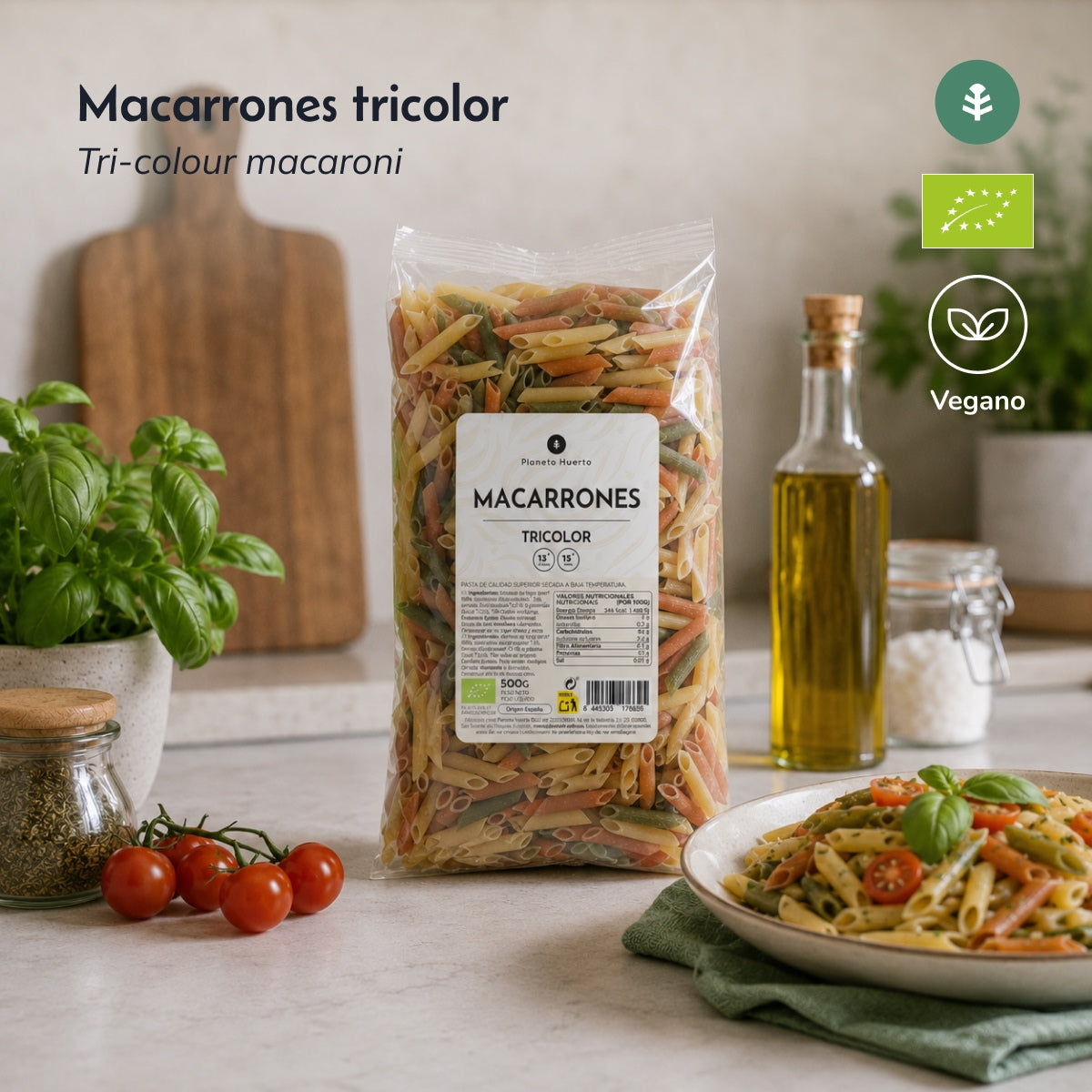 Tricolour Macaroons ECO Planeta Huerto 500g