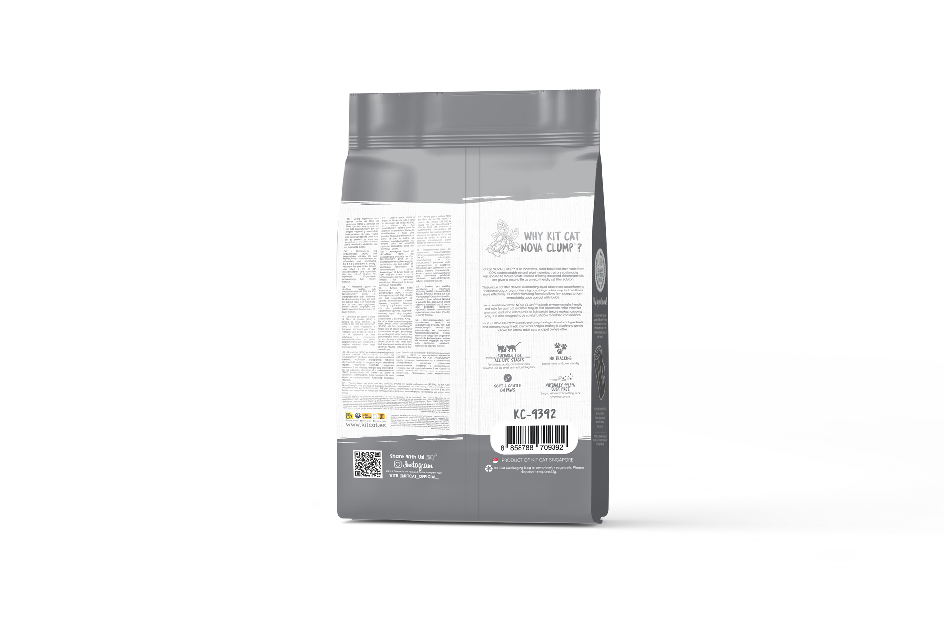 Eco SoyaClump Cat Litter Kit - Charcoal 7 L Cat litter