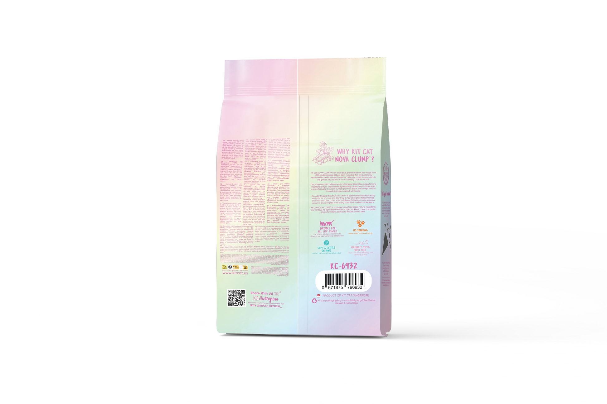 Eco SoyaClump Cat Litter Kit - Confetti 7 L Cat litter