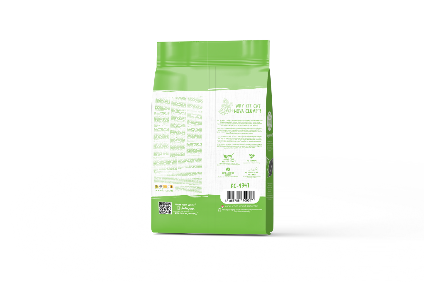 Kit Cat Eco SoyaClump Litter - Green Tea 7 L Cat litter