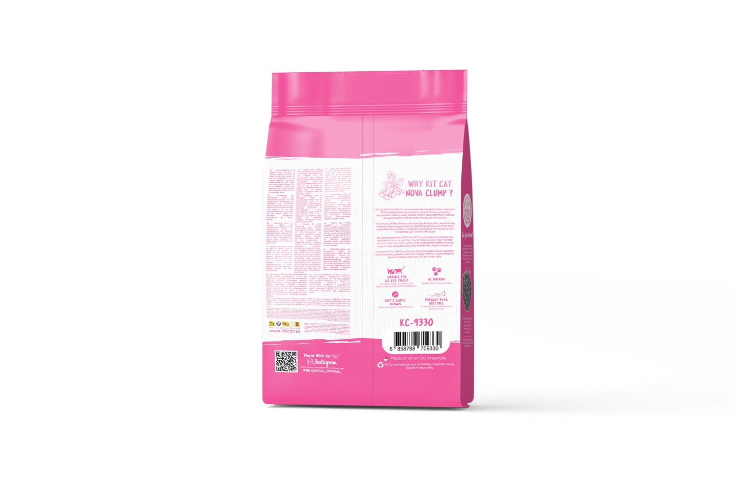 Cat Litter Kit Eco SoyaClump - Strawberry 7 L Cat Litter