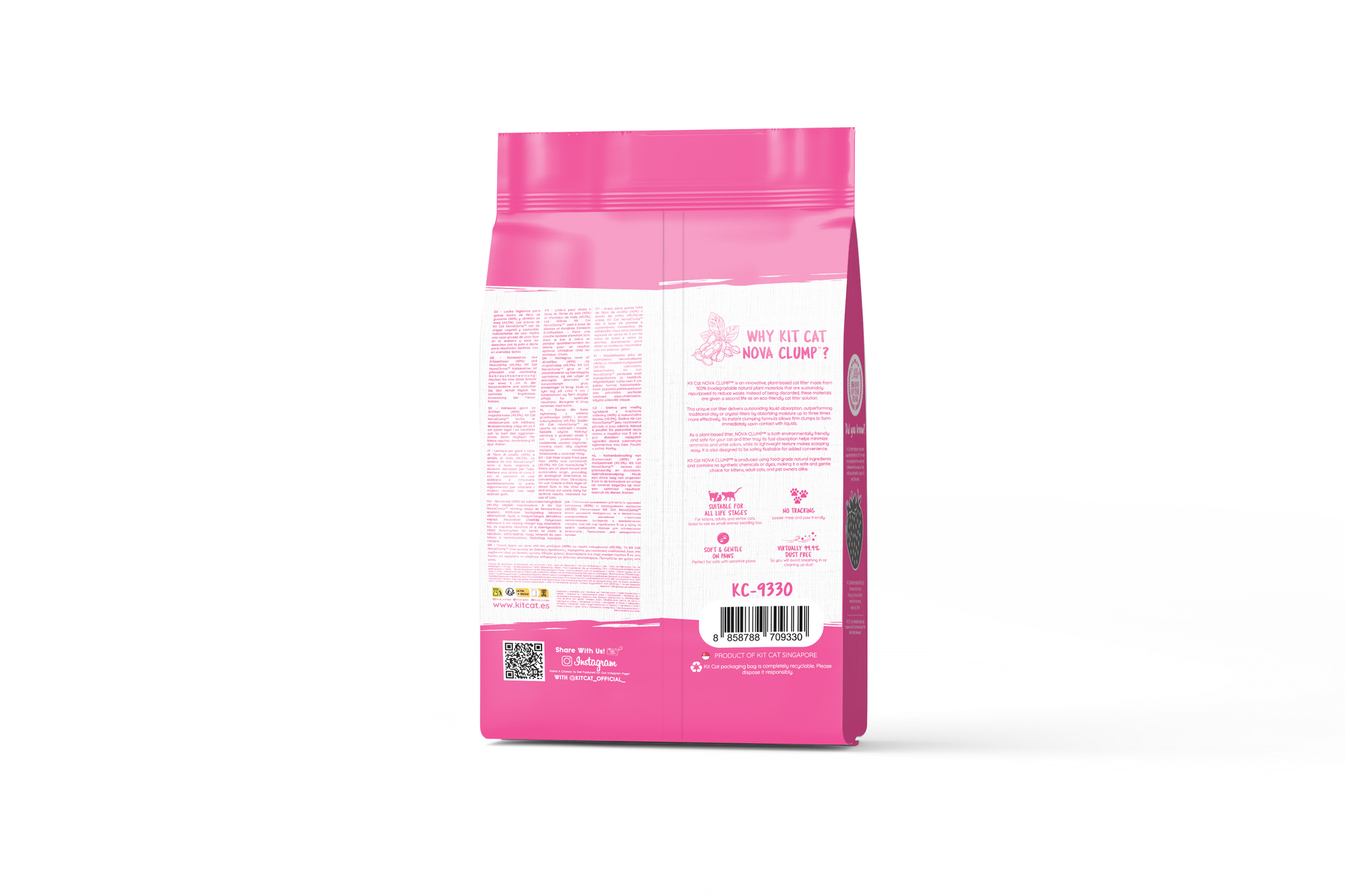 Cat Litter Kit Eco SoyaClump - Strawberry 7 L Cat Litter
