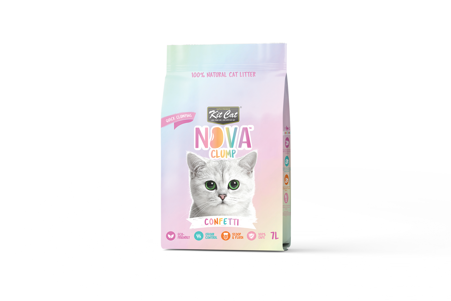 Eco SoyaClump Cat Litter Kit - Confetti 7 L Cat litter