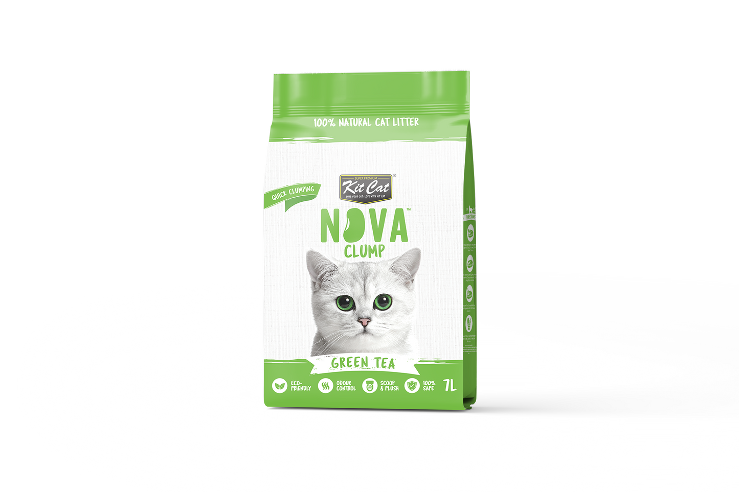 Kit Cat Eco SoyaClump Litter - Green Tea 7 L Cat litter