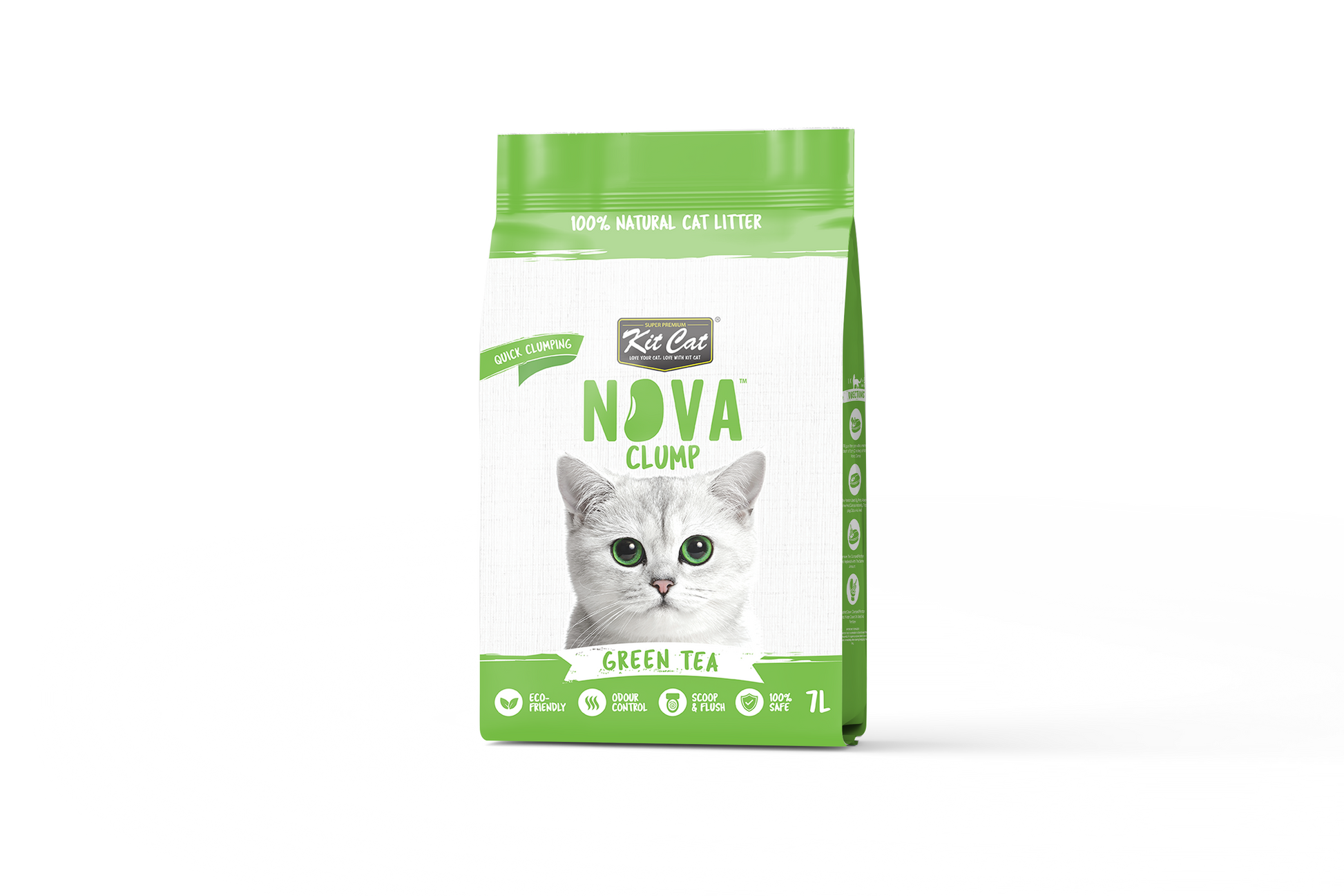 Kit Cat Eco SoyaClump Litter - Green Tea 7 L Cat litter