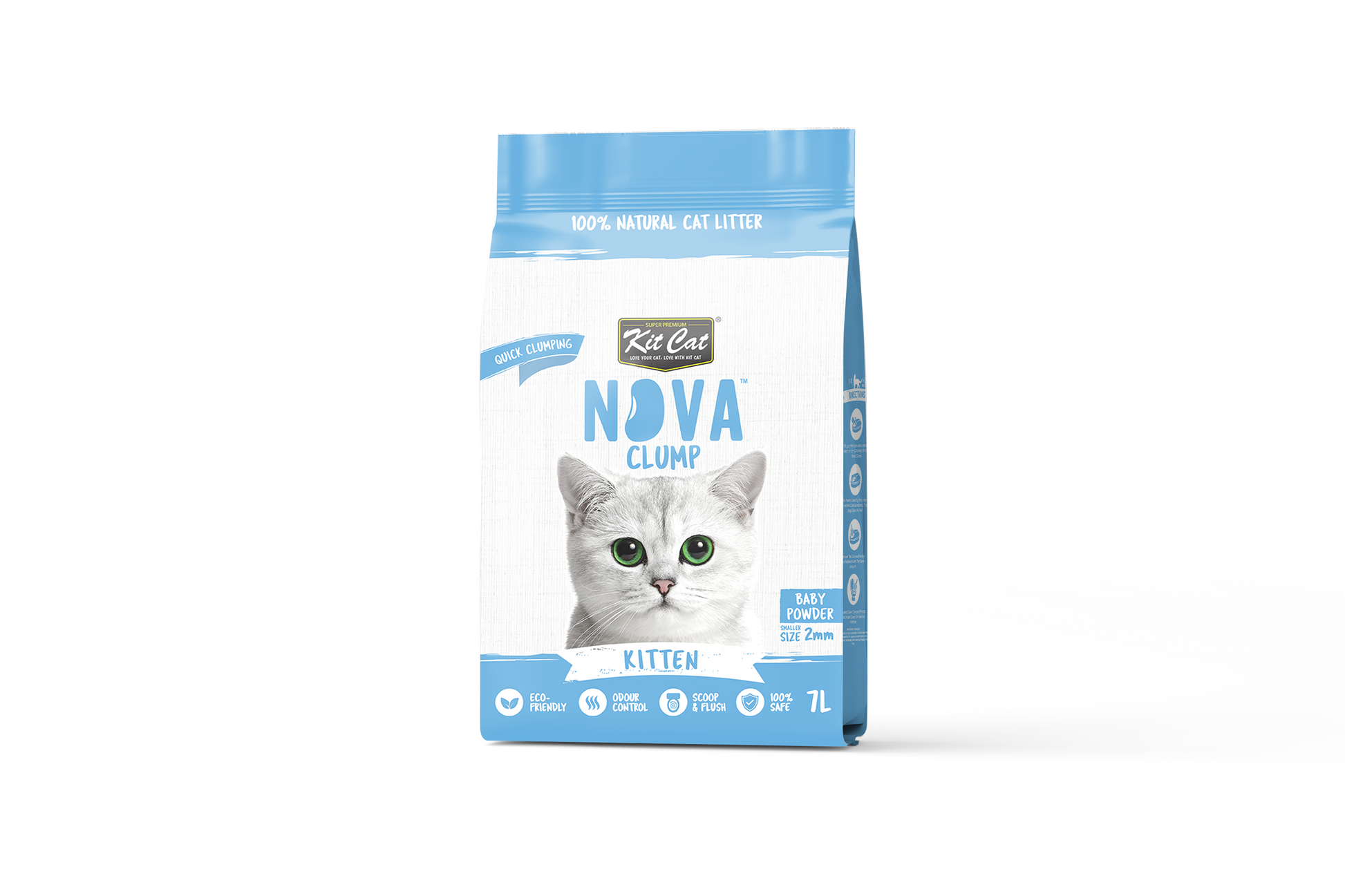 Eco SoyaClump Cat Litter Kit - Kitten Baby Powder 7 L Cat litter