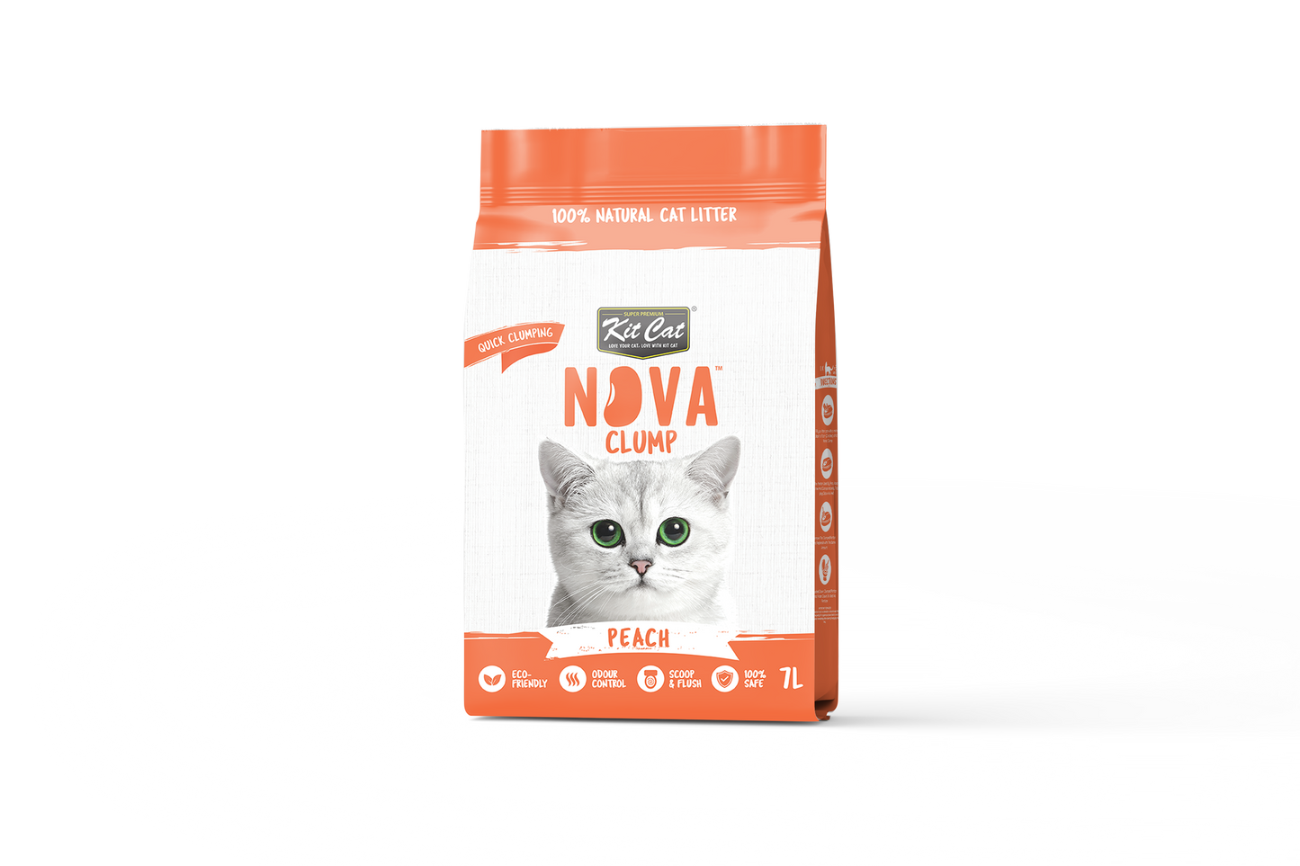 Kit Cat Eco SoyaClump Cat Litter - Peach 7 L Cat litter