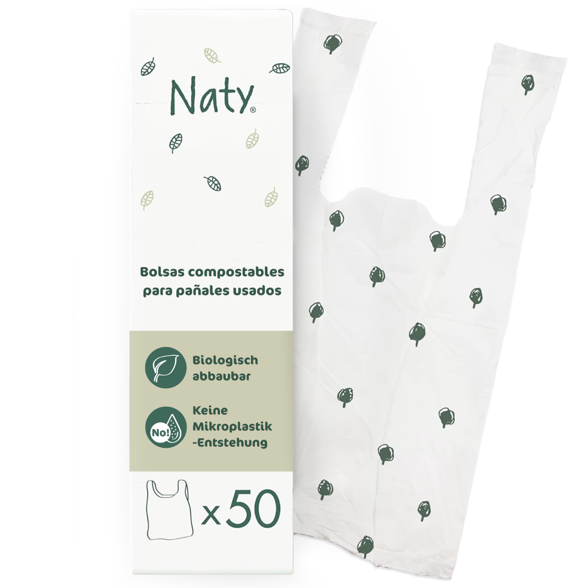 Naty disposable nappy bags, 50 units