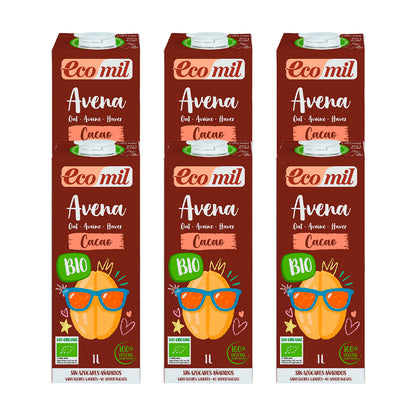 Pack of 6 x NaturGreen Chocolate Oat Drink 1 L