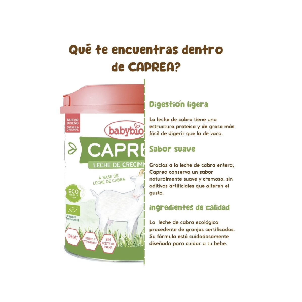 Pack of 3 Caprea 3 goat's milk growth formula (12 months to 3 years) 800 g