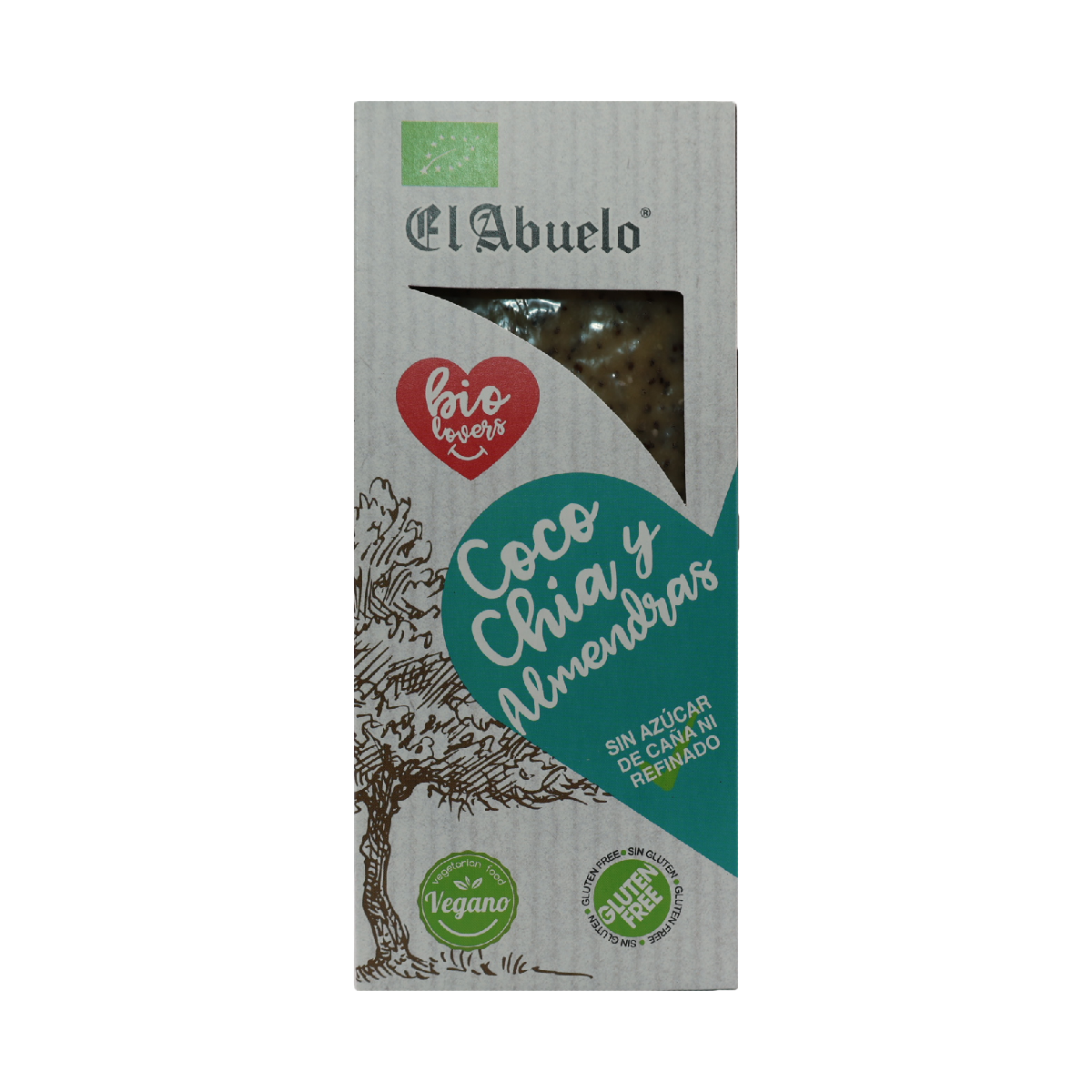 Vegan coconut, chia and almond nougat ECO El Abuelo, 200 g