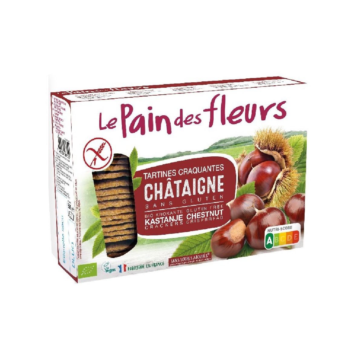 Crunchy Toast Crackers with Chestnuts BIO Le pain de fleurs 300 g