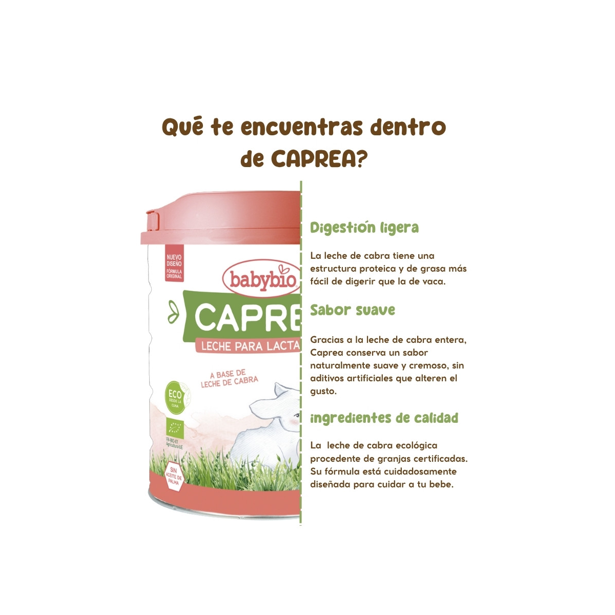 Pack of 3 Caprea 1 goat's milk for infants (0 to 6 months) 800 g