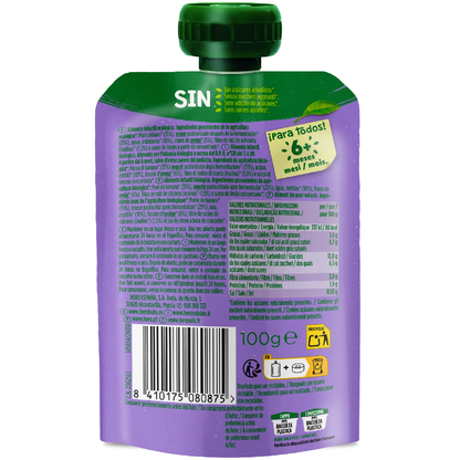 Nutri Flora sachet, banana, blueberry, yoghurt and oat flavour, 100 g Hero Solo
