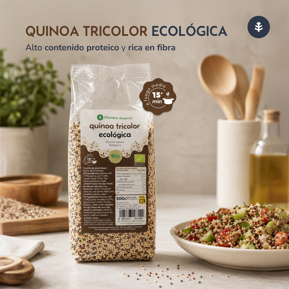 Quinoa tricolour ECO Planeta Huerto 500 g