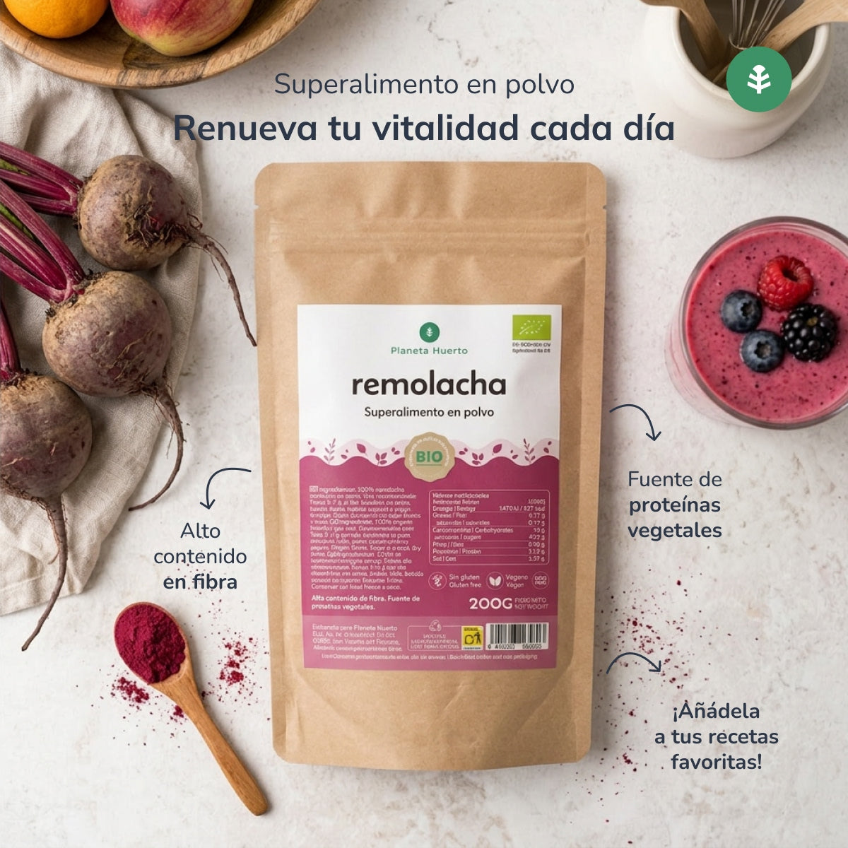 Beetroot powder Eco Planeta Huerto 200 g
