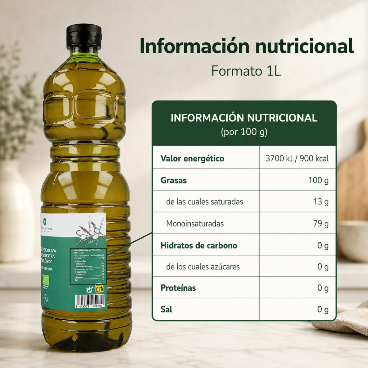 Extra Virgin Olive Oil ECO Planeta Huerto 1 L