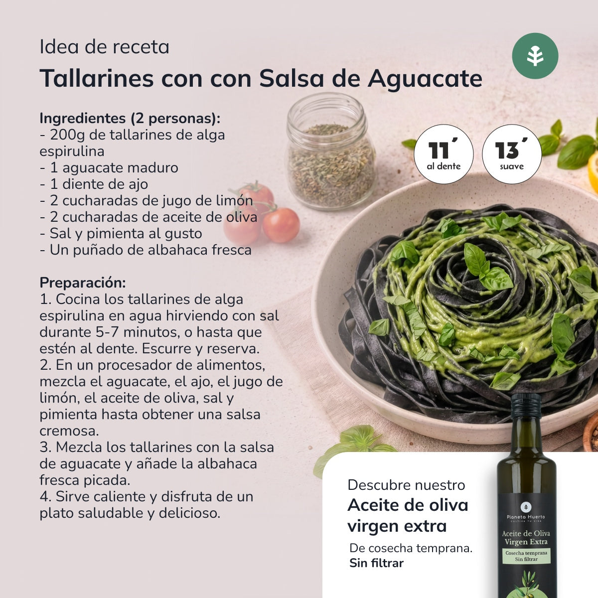 Seaweed tagliatelle ECO Planeta Huerto 500gr