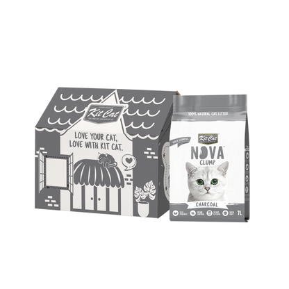 Eco SoyaClump Cat Litter Kit - Charcoal 7 L Cat litter