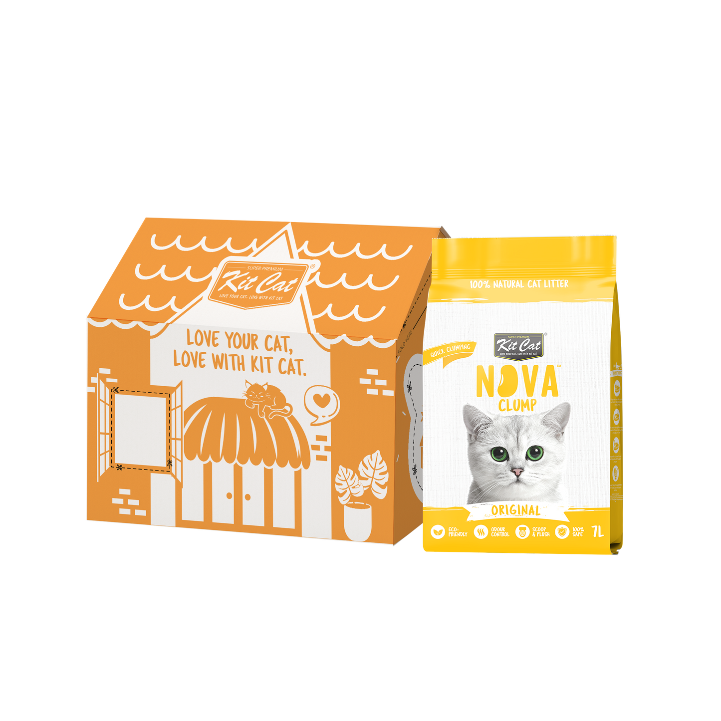 Eco SoyaClump Cat Litter Kit - Original 7 L Cat Litter