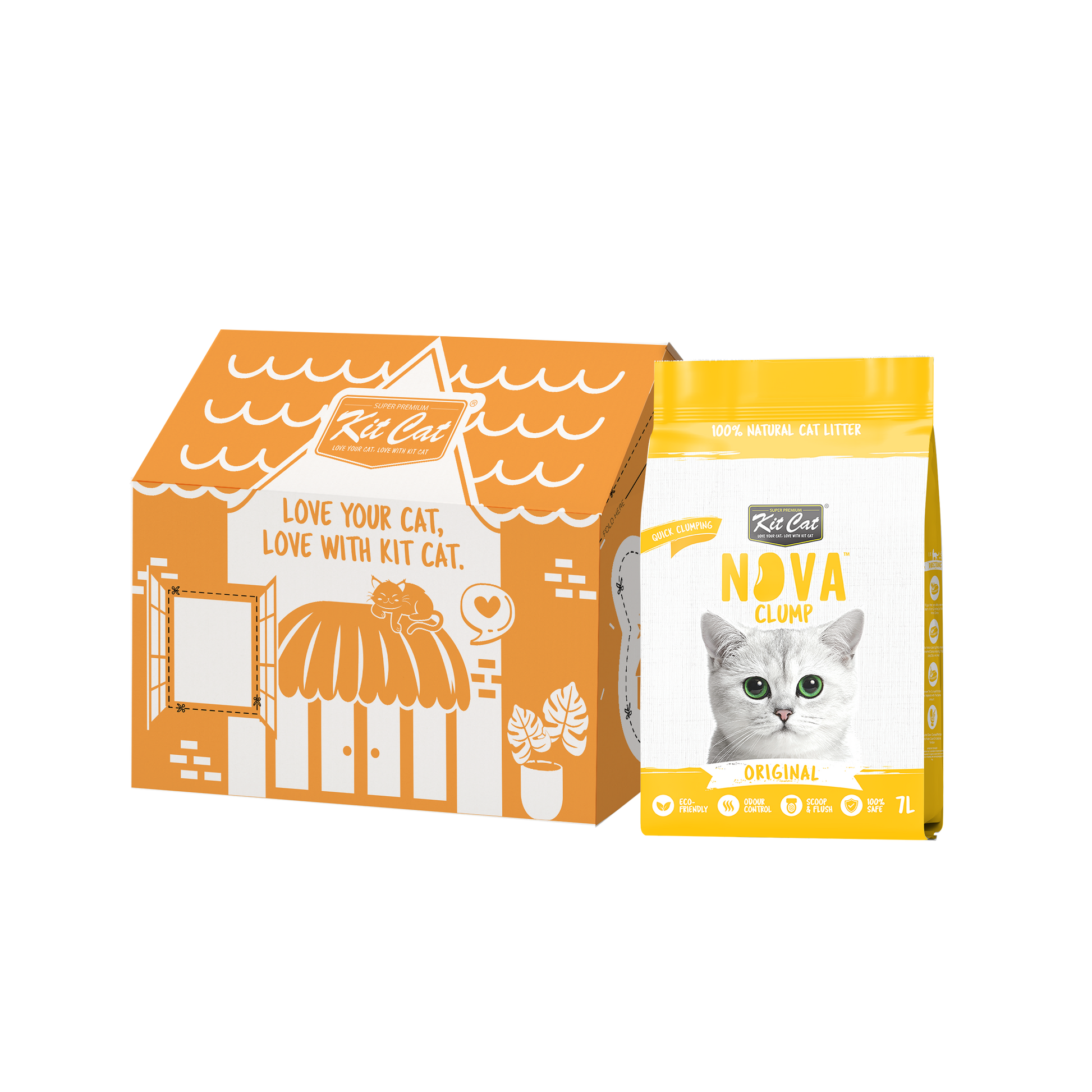 Eco SoyaClump Cat Litter Kit - Original 7 L Cat Litter