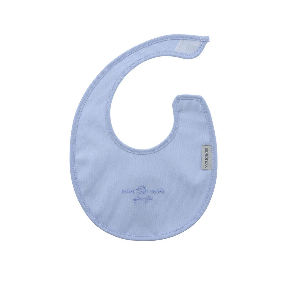 Babero redondo con velcro Pío pío de Cambrass Color celeste
