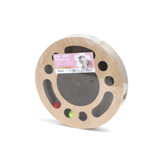 Rascador circular multifunción para gatos con hierba gatera Nobleza