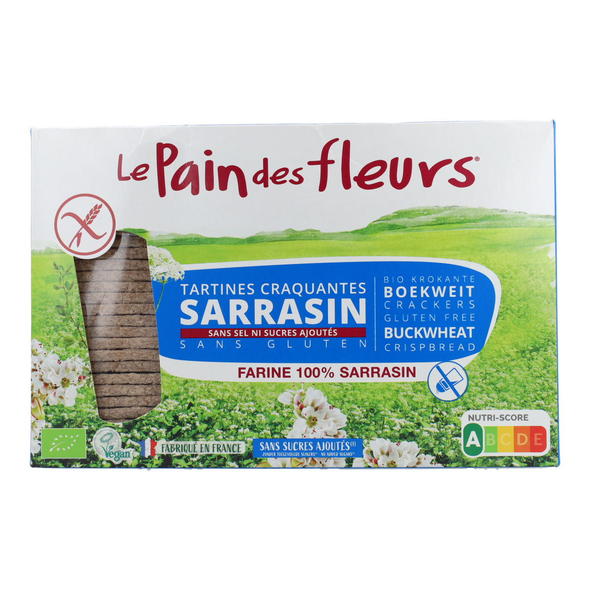 Le Pain de Fleurs Organic Gluten-Free Unsalted Buckwheat Crackers 300 g