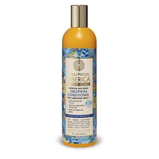 Acondicionador Oblepikha para cabello débil y dañado, 400 ml