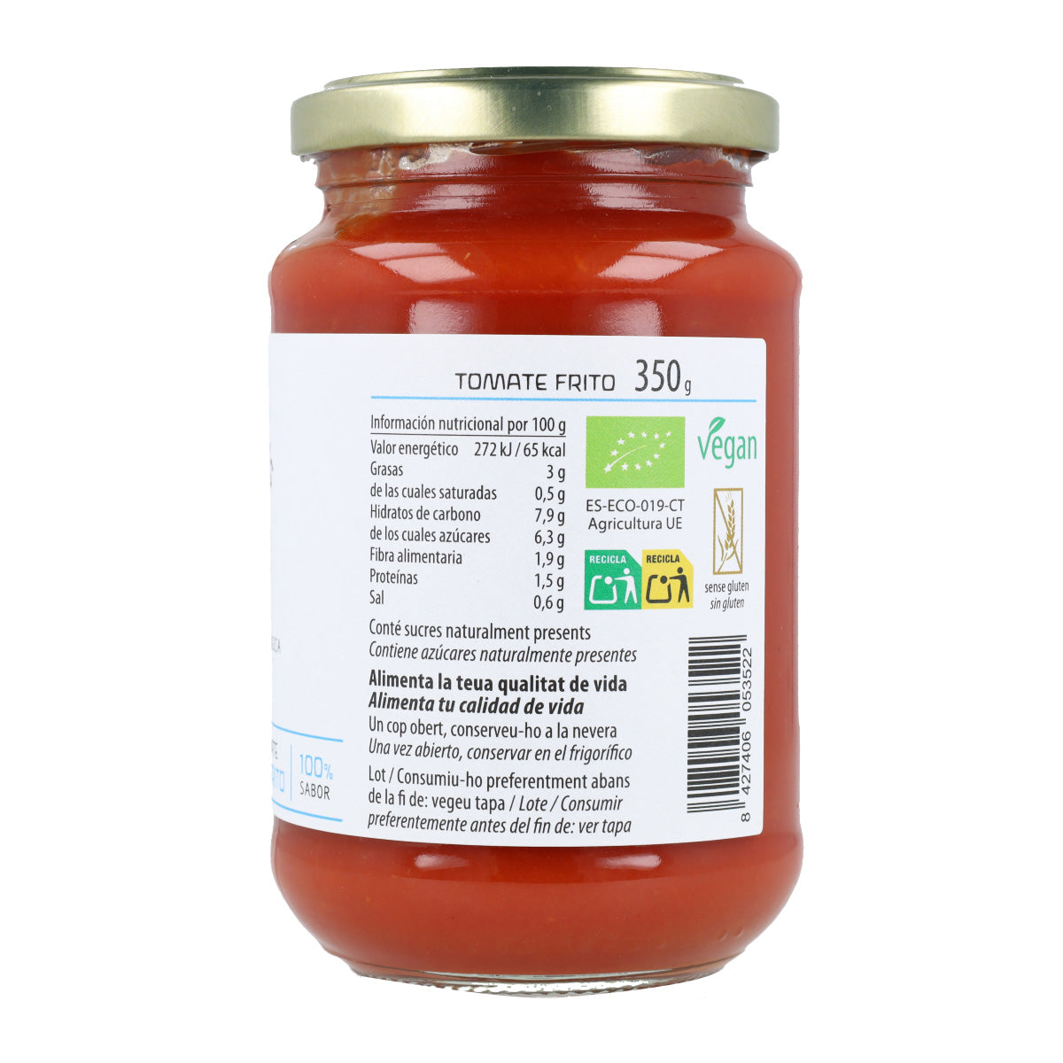 Cal Valls Organic Fried Tomato Sauce with no added sugar 350 g