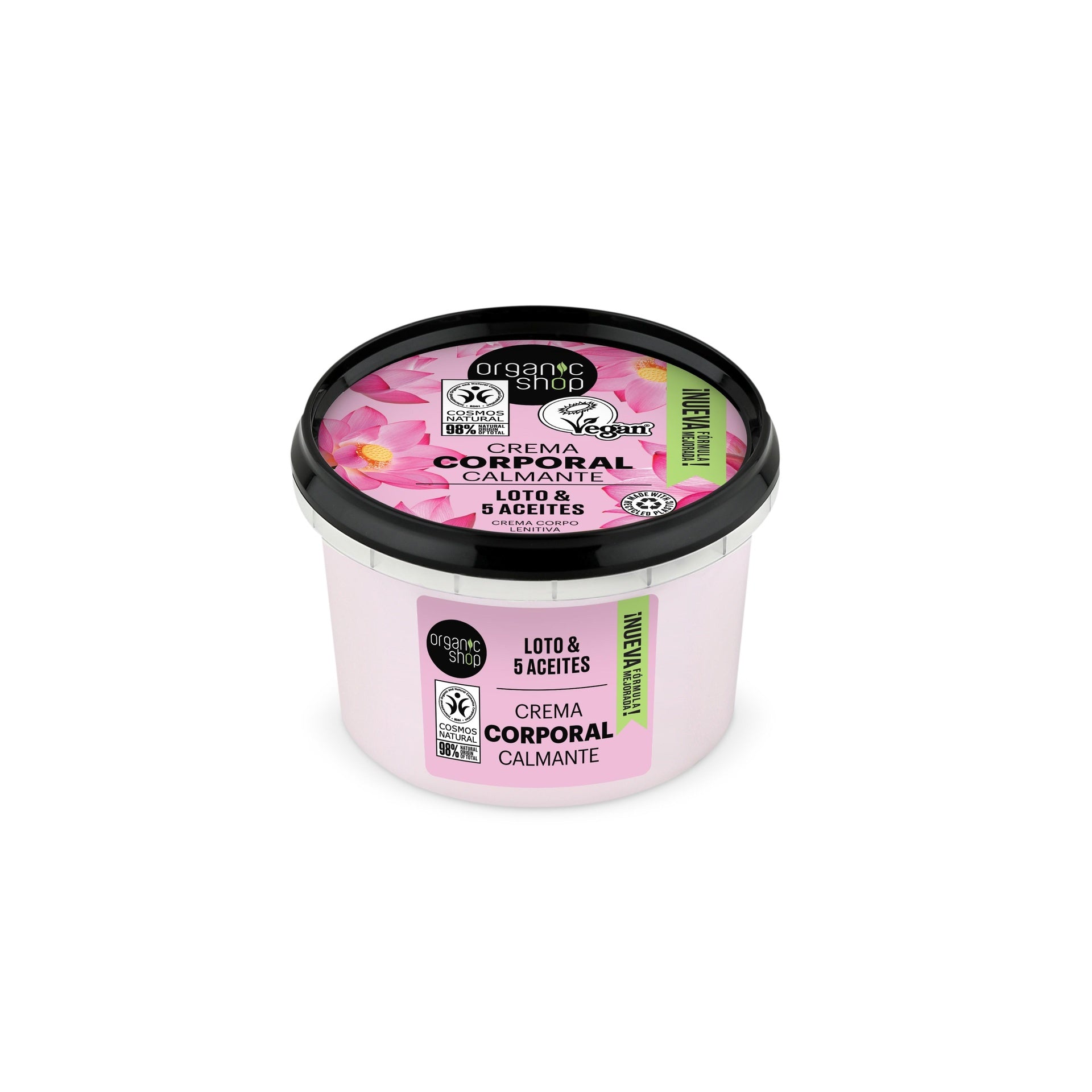 Crema corporal calmante loto Organic Shop 250 ml